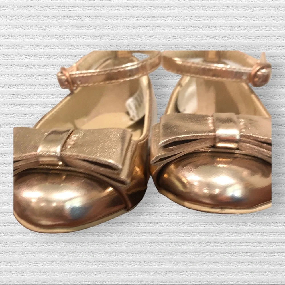 Janie & Jack METALLIC BOW FLATS